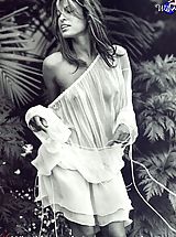 Small Breast, Amazing Eva Mendes posing in glamour sexy dresses