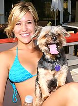 Tiny Bikini, Kristin Cavallari showing huge cleavage in bikini