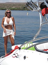 Tiny Bikini, Horny Wifey in boat sex