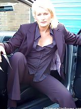 Secretary, Secretary Sally Taylor In Pantyhose And Trouser Suit