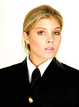 Secretary, Naval uniform with black stockings