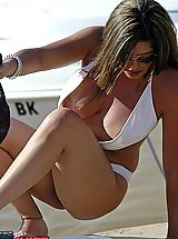 Micro Bikini, Sexy oops downblouse from chicks in tiny tops