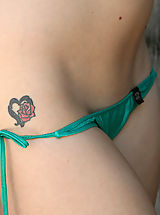 Micro Bikini, Girls from the Neighborhood, This itty bitty green bikini cannot contain all of Jessi June